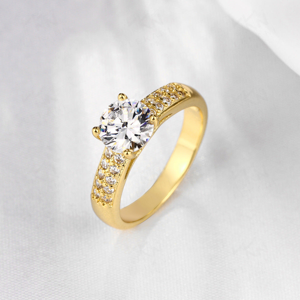 Double-Deck Zircon Ring