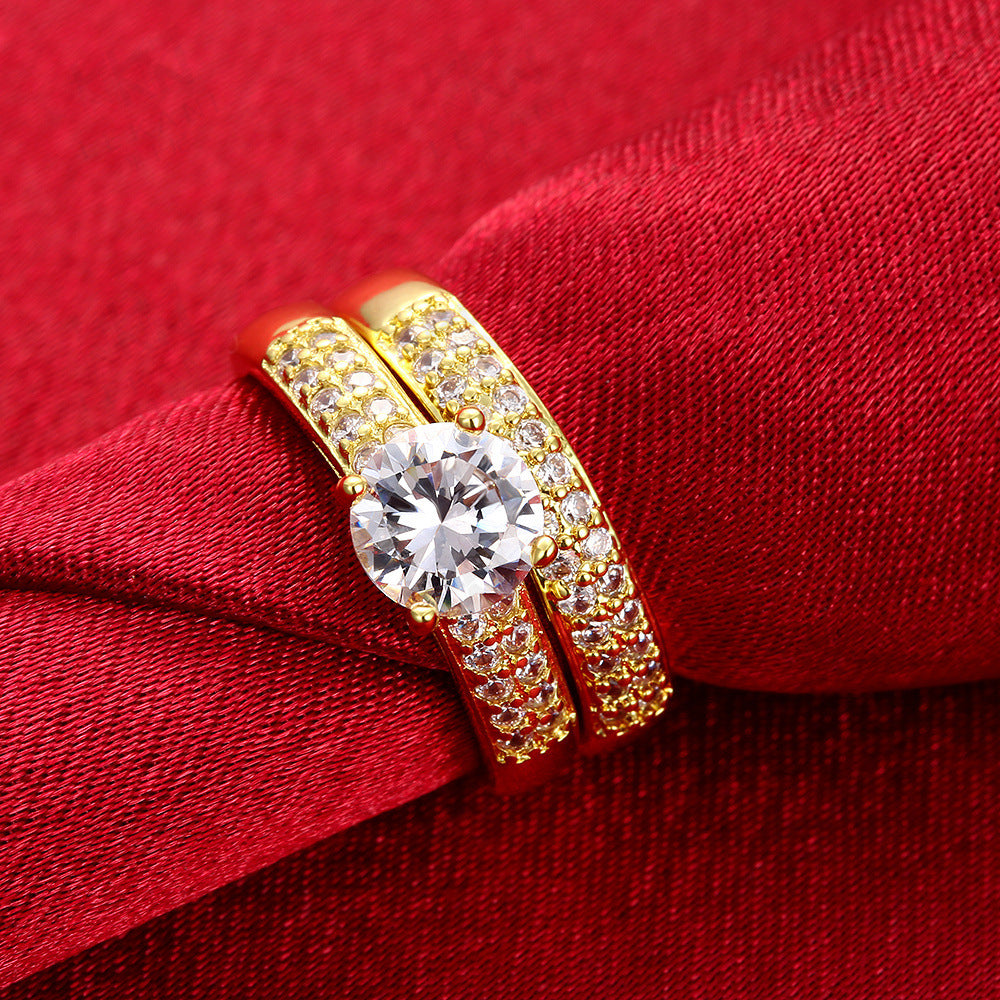 Double-Deck Zircon Ring