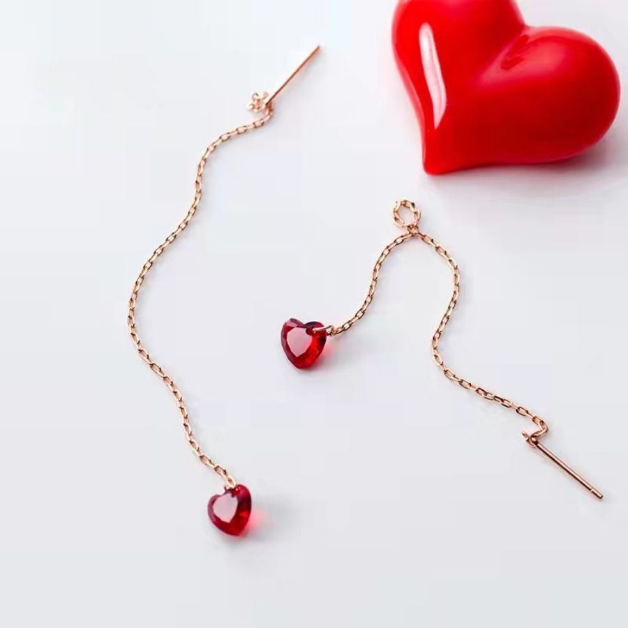 Red Heart Earrings