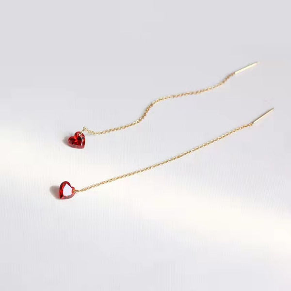 Red Heart Earrings