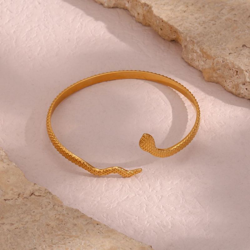 Adjustable Snake Gold Bangle