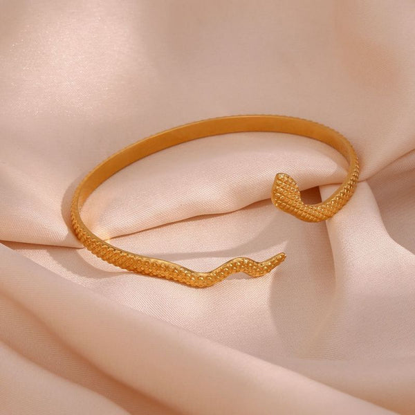 Adjustable Snake Gold Bangle