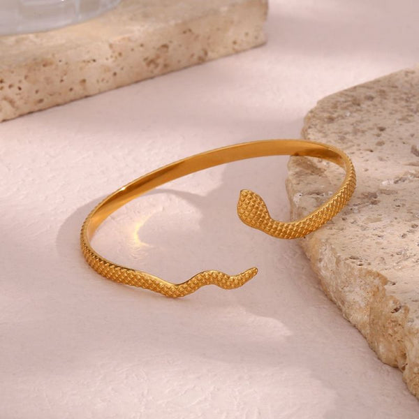 Adjustable Snake Gold Bangle