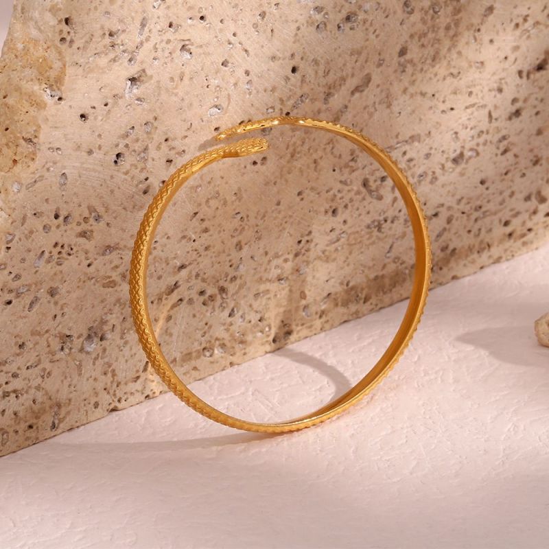 Adjustable Snake Gold Bangle