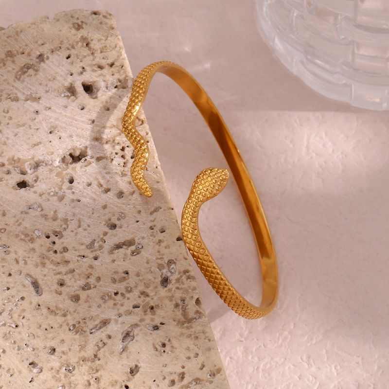 Adjustable Snake Gold Bangle