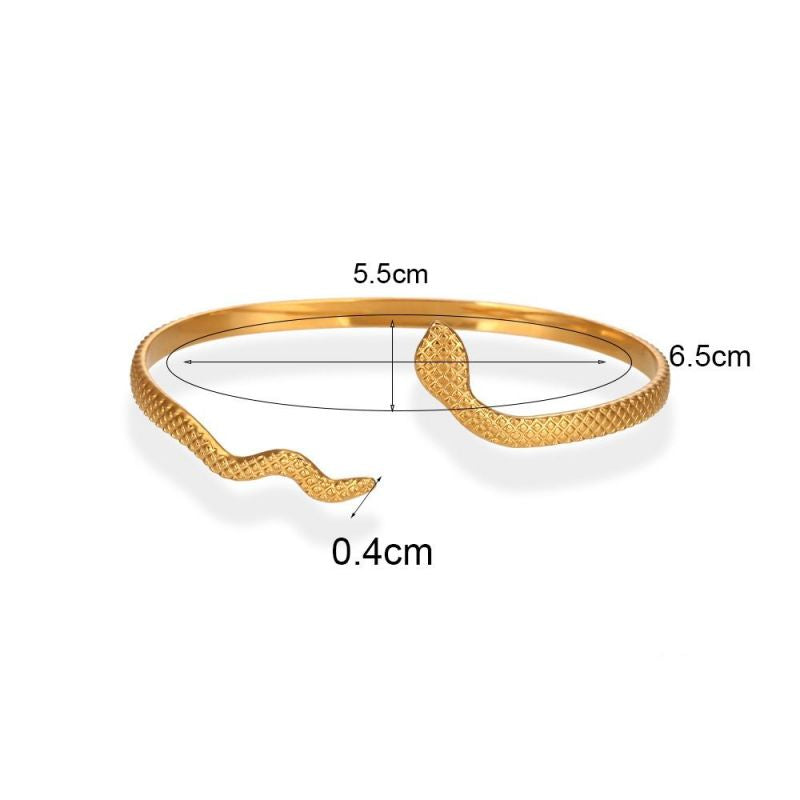 Adjustable Snake Gold Bangle